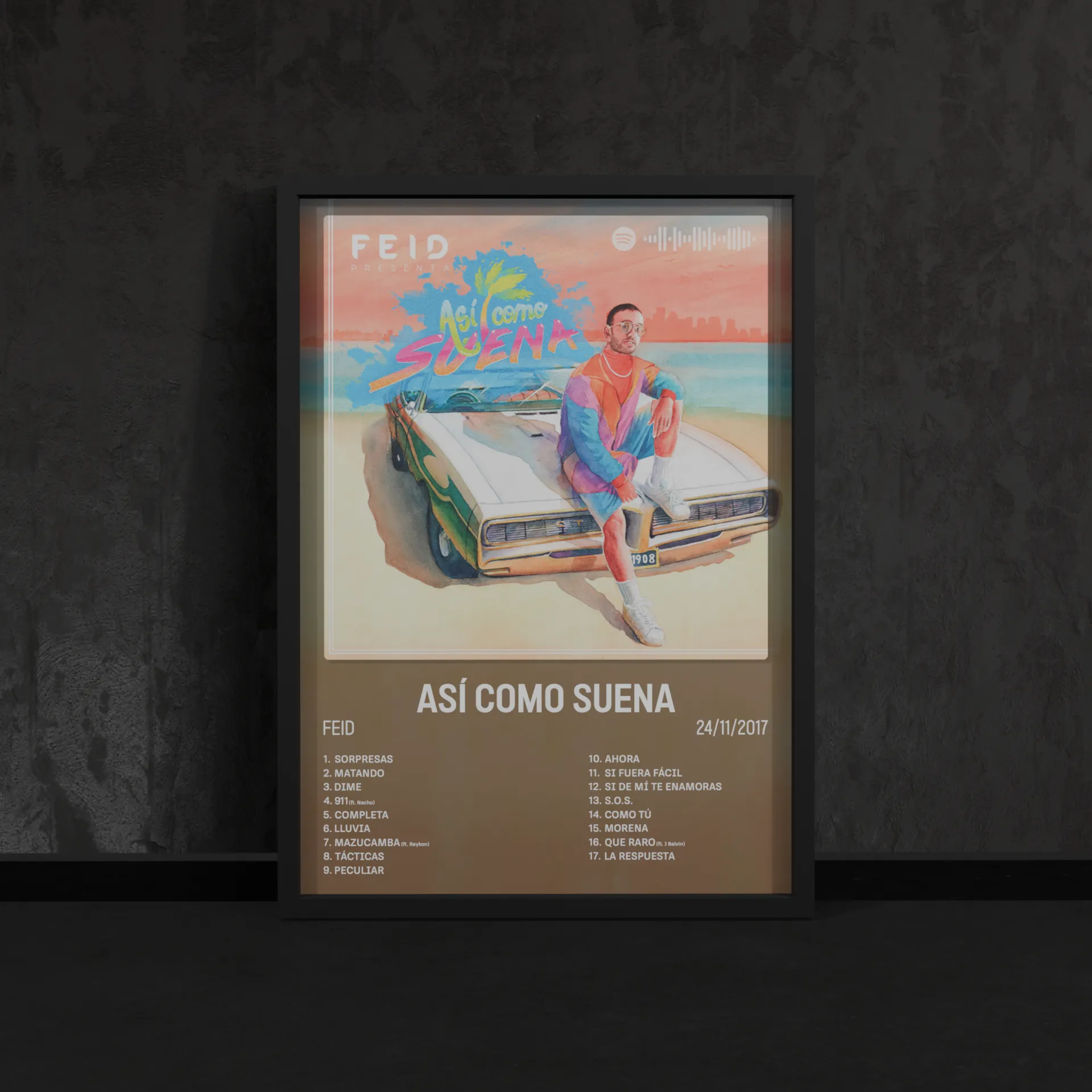 Portada del póster Así como suena 2017 de Feid