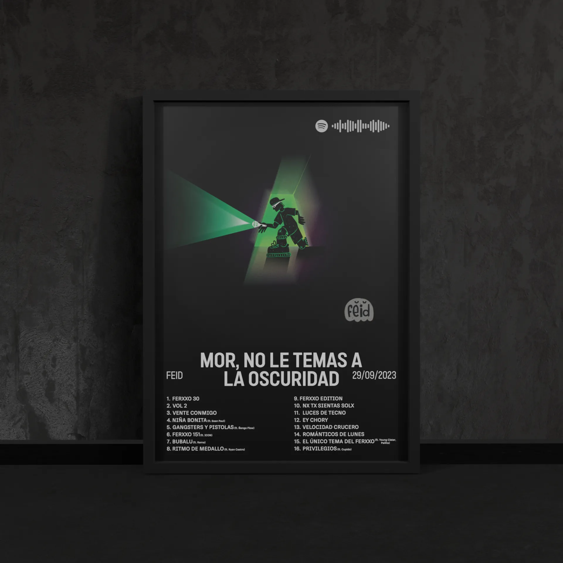Portada del póster MOR, No Le Temas A La Oscuridad de Feid
