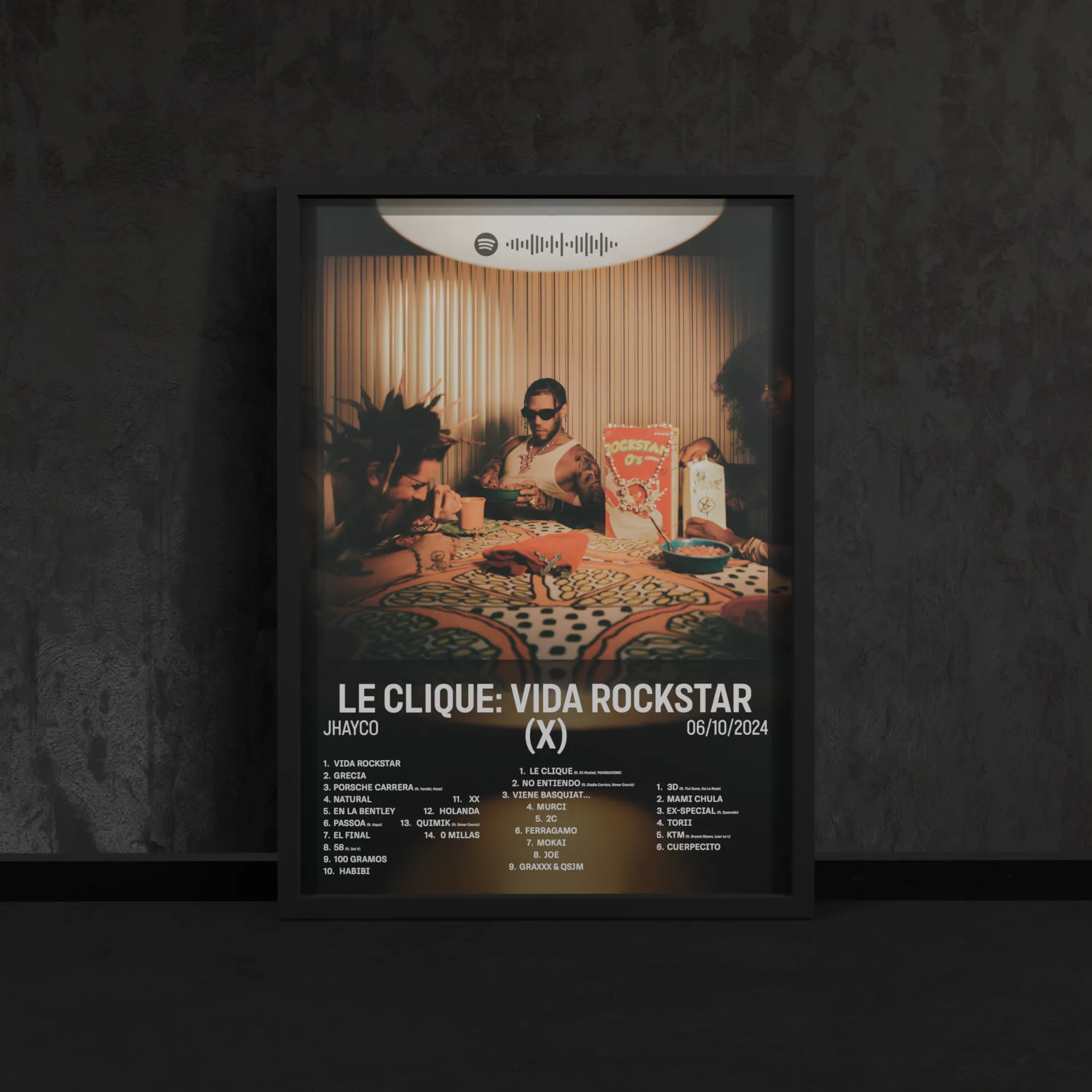 Portada del póster Le Clique Vida Rockstar (X) de Jhay Cortez