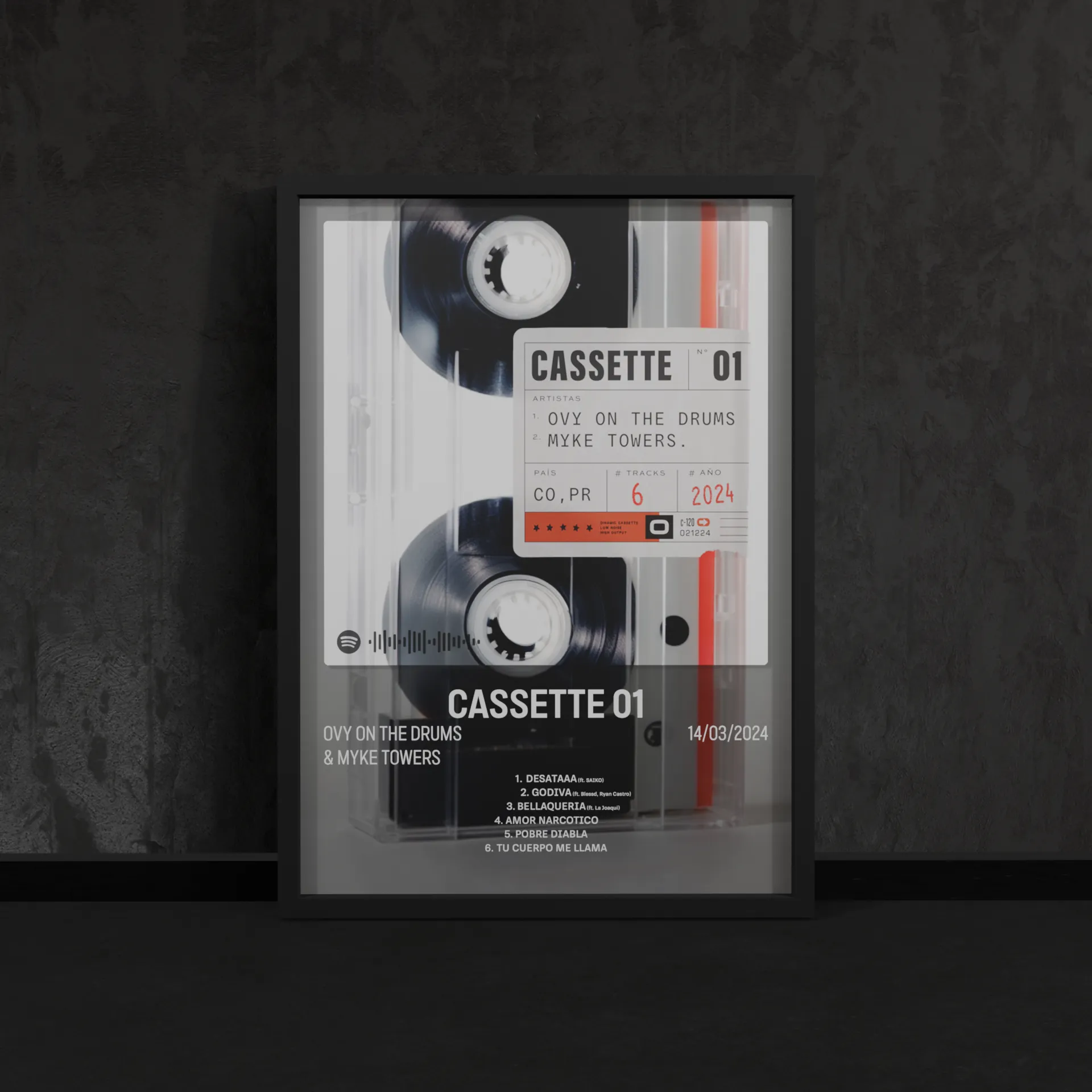 Portada del póster Cassette 01 de Myke Towers
