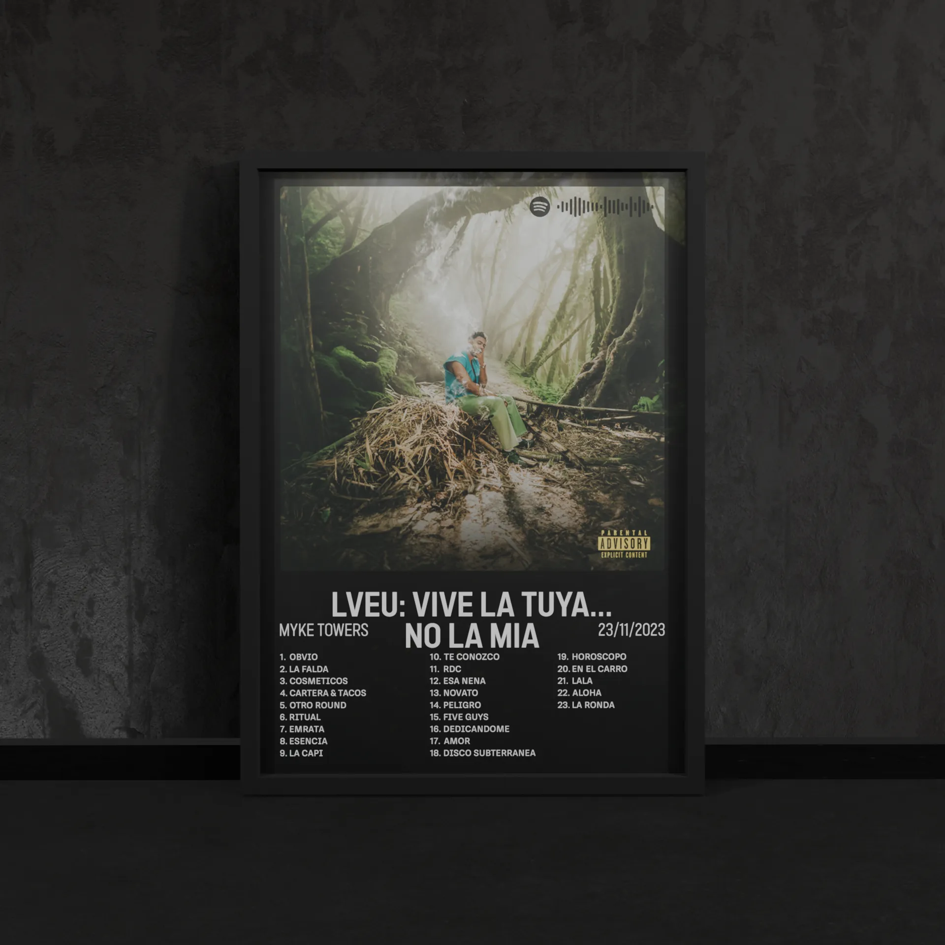 Portada del póster LVEU: Vive la tuya... no la mia de Myke Towers