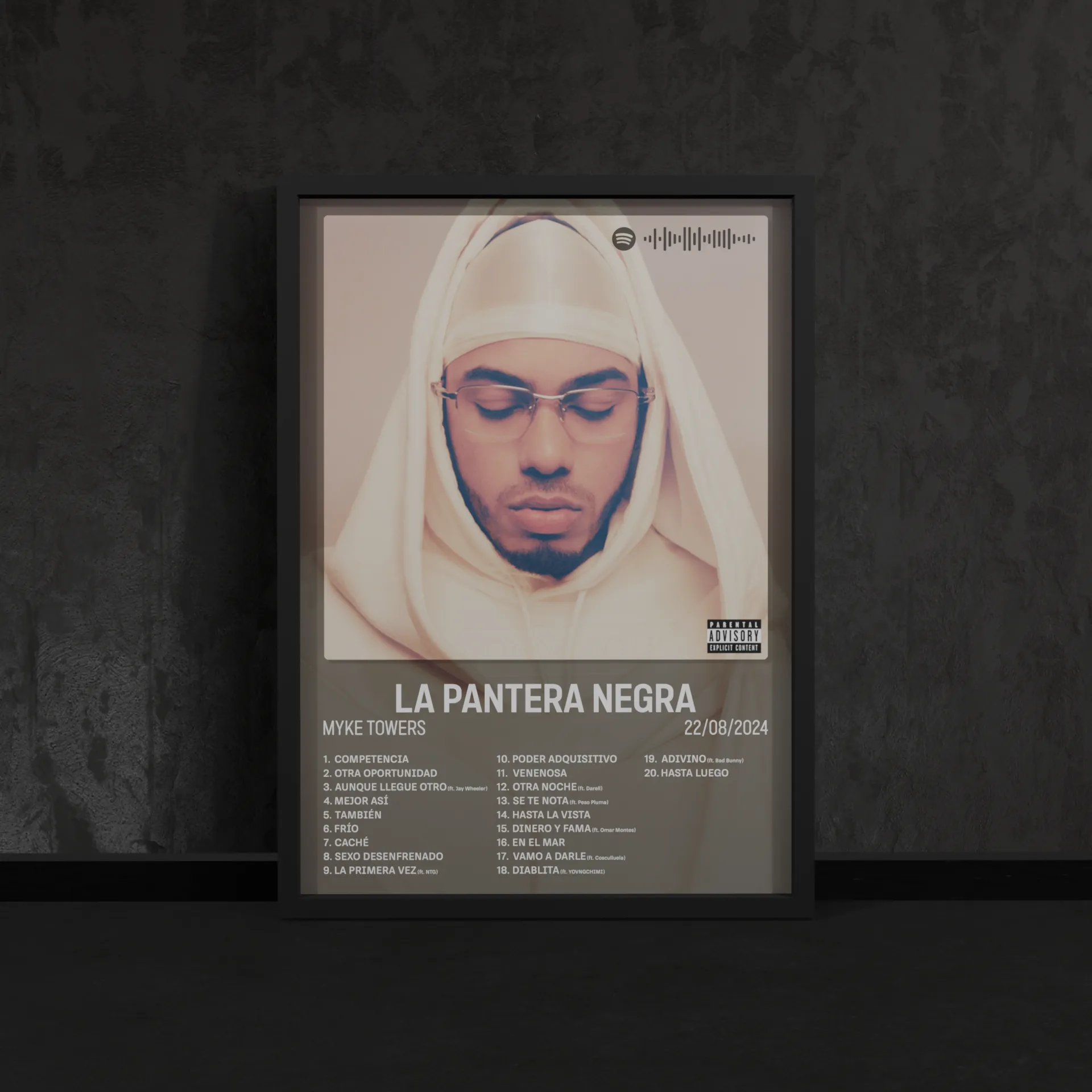 Portada del póster La Pantera Negra de Myke Towers