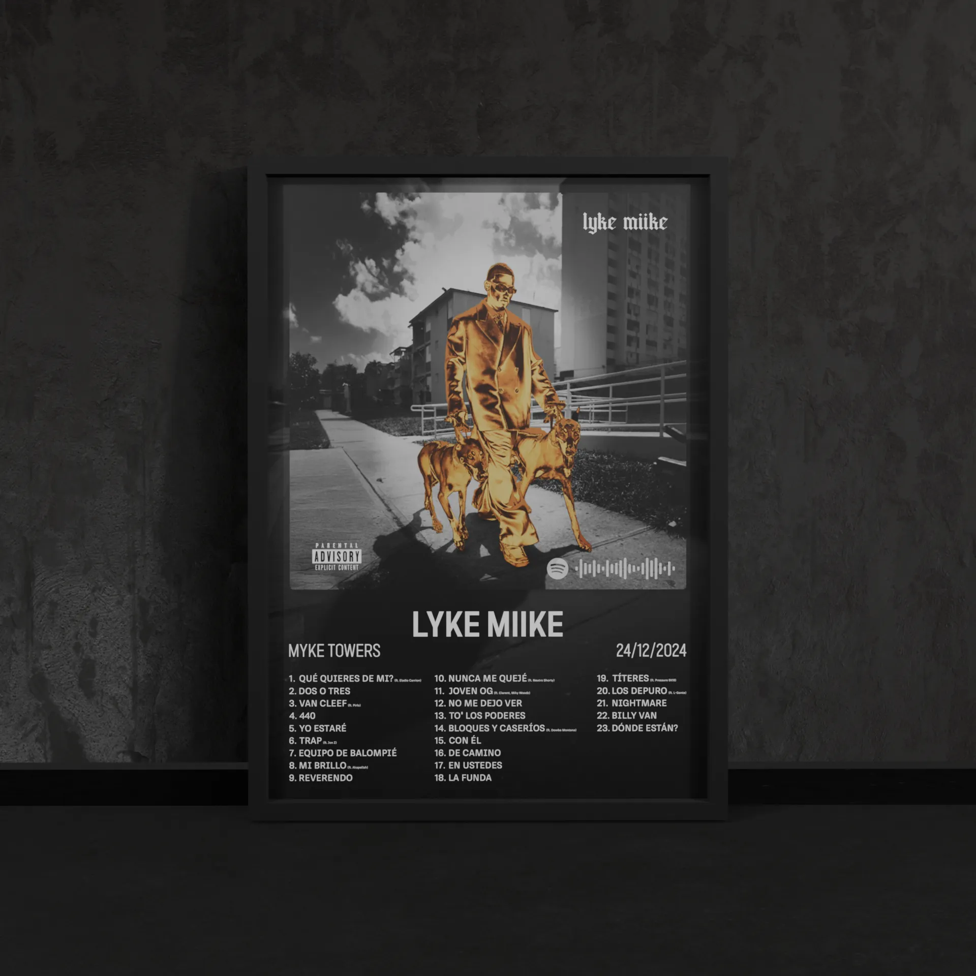 Portada del póster Lyke Miike de Myke Towers