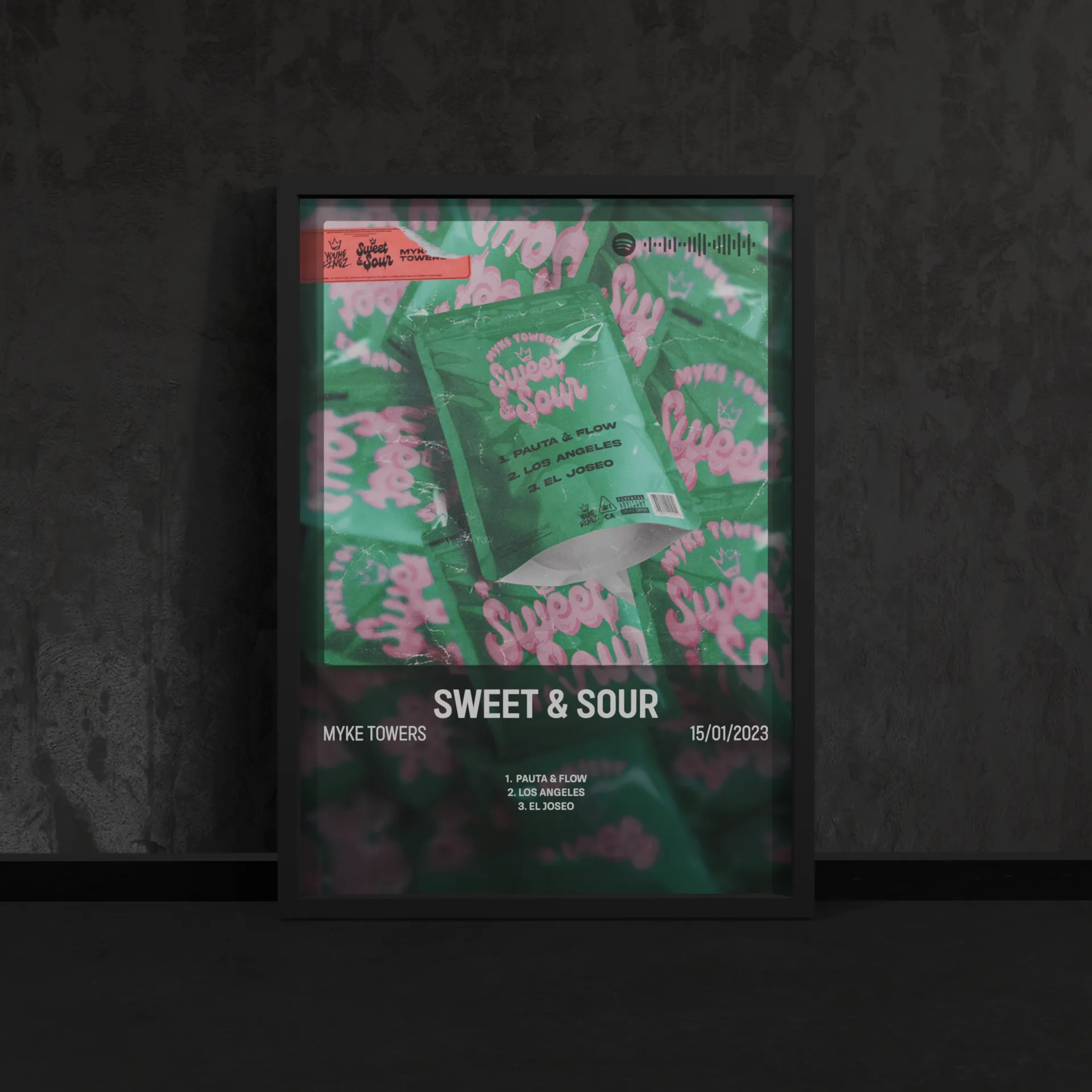 Portada del póster Sweet & Sour de Myke Towers