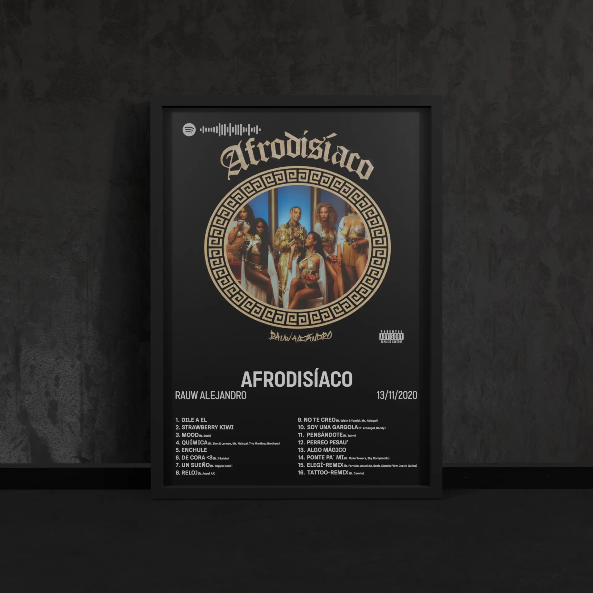 Portada del póster Afrodisíaco de Rauw Alejandro