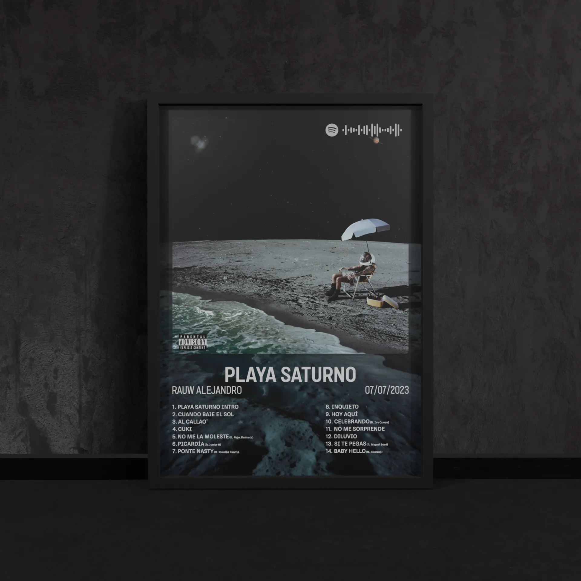Portada del póster Playa Saturno de Rauw Alejandro