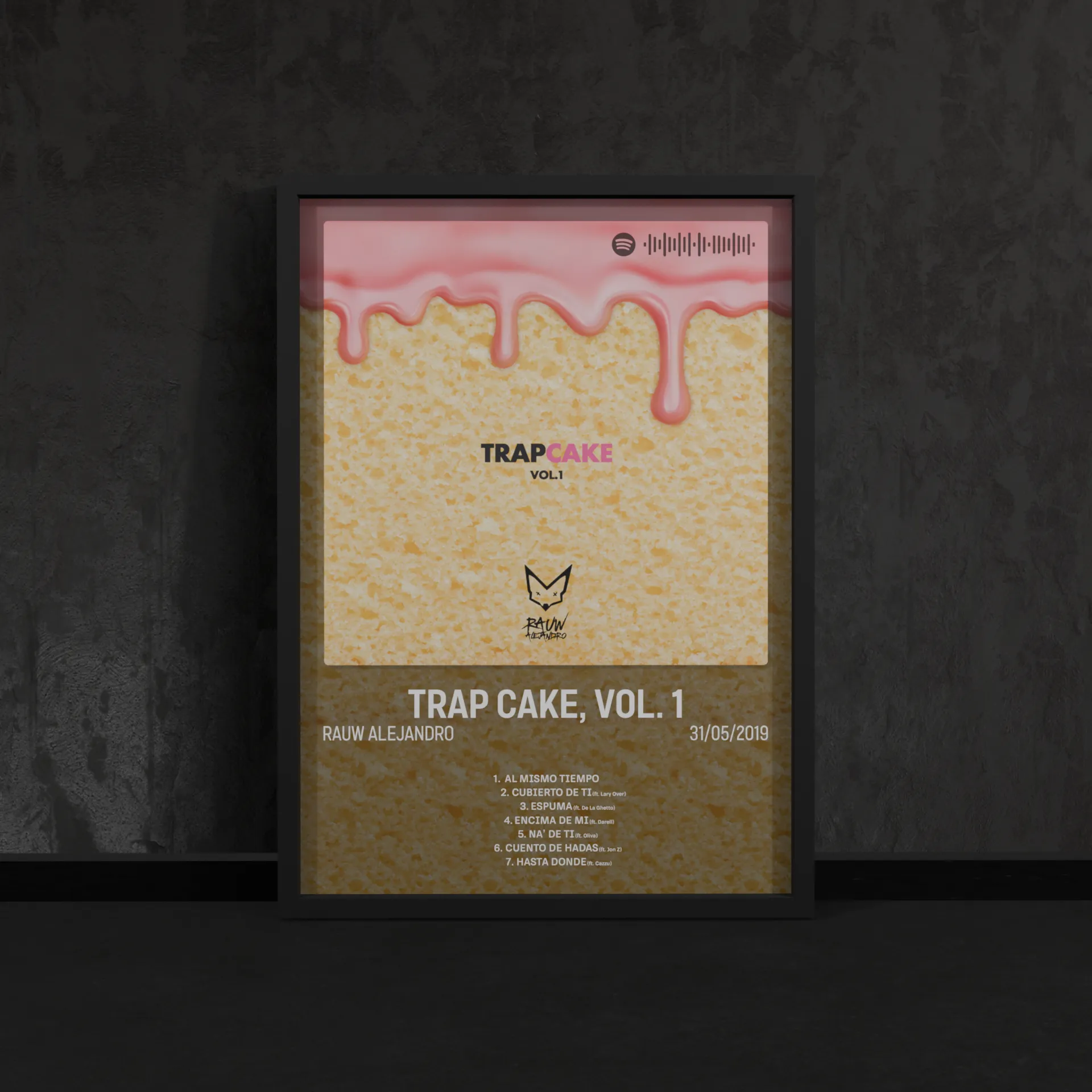 Portada del póster Trap Cake, Vol 1 de Rauw Alejandro