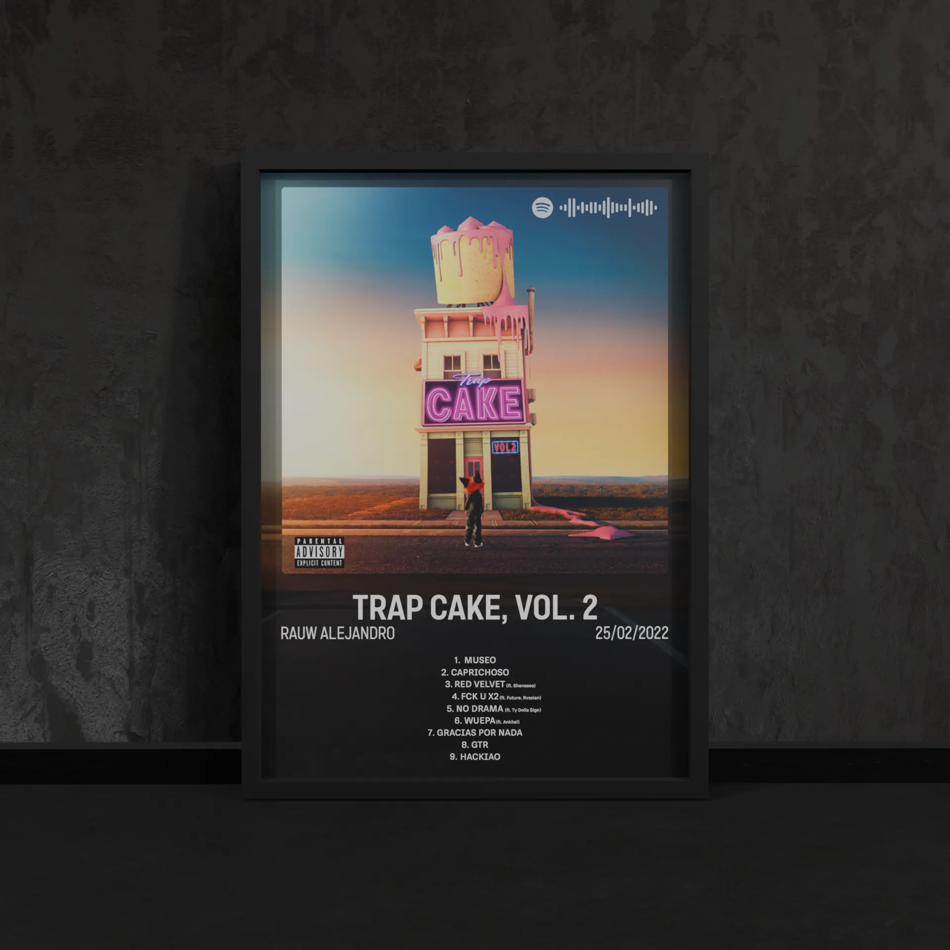 Portada del póster Trap Cake, Vol 2 de Rauw Alejandro