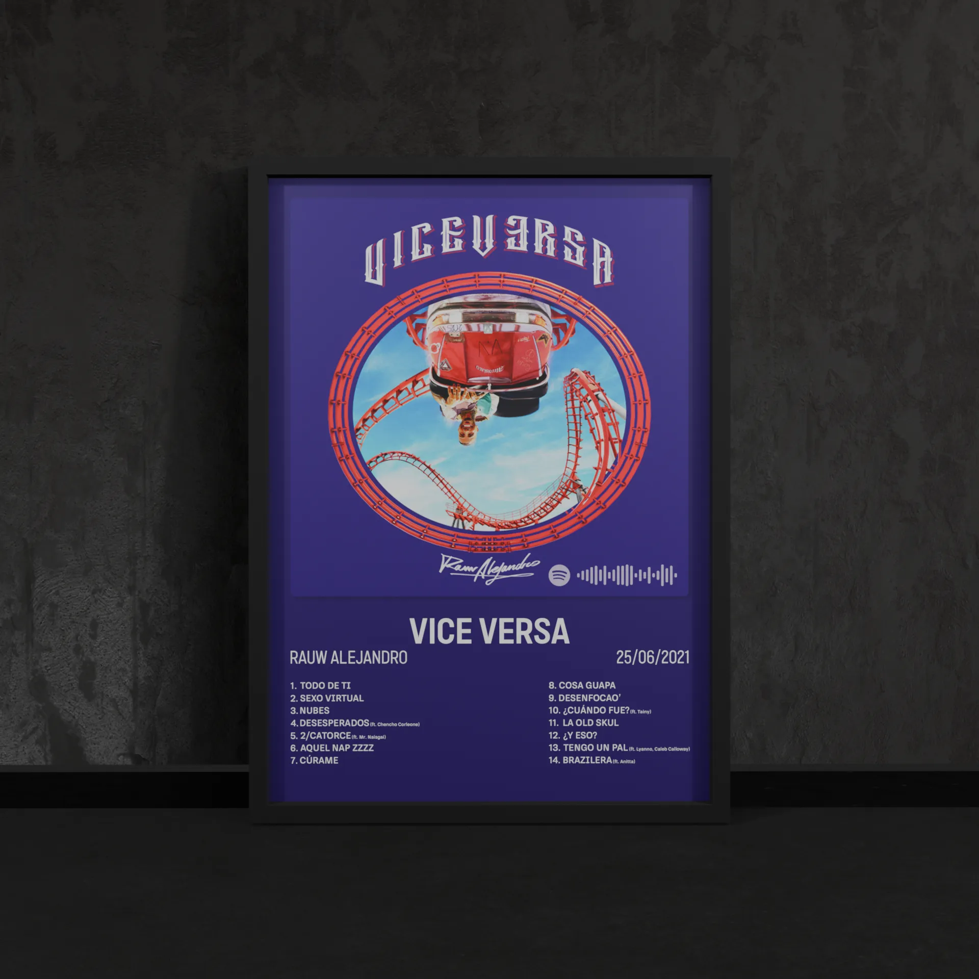 Portada del póster Vice Versa de Rauw Alejandro