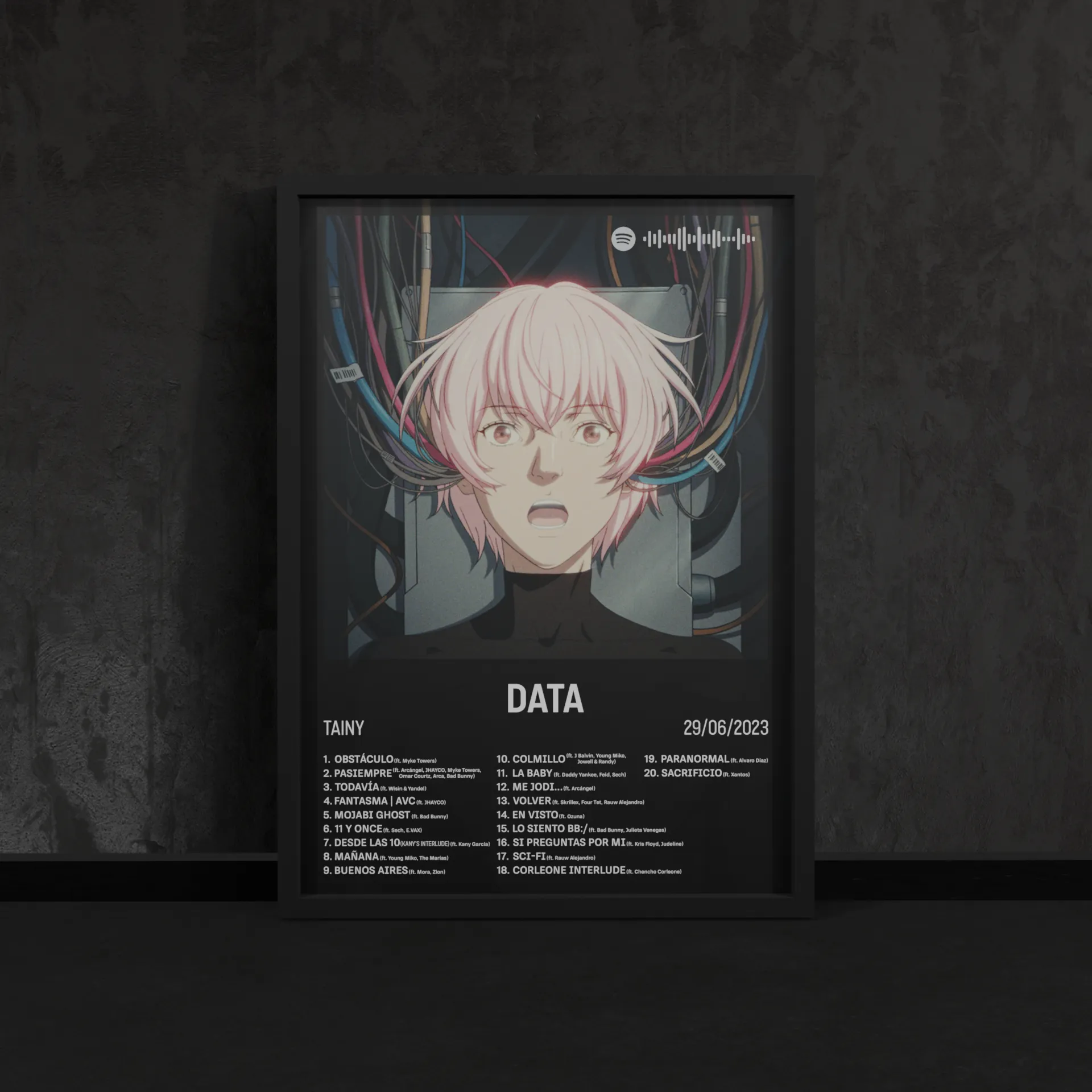 Portada del póster Data de Tainy