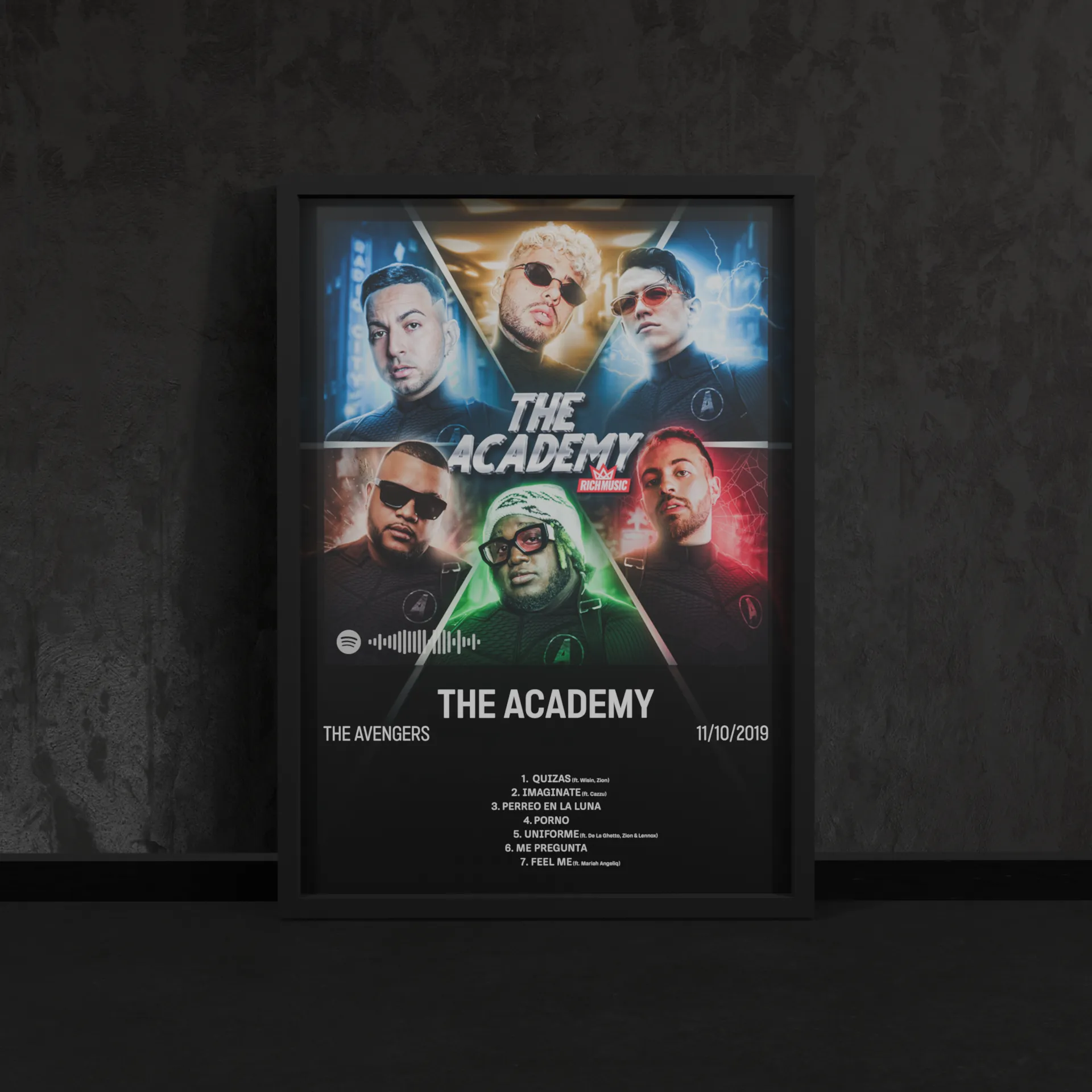 Portada del póster The Academy de The Avengers
