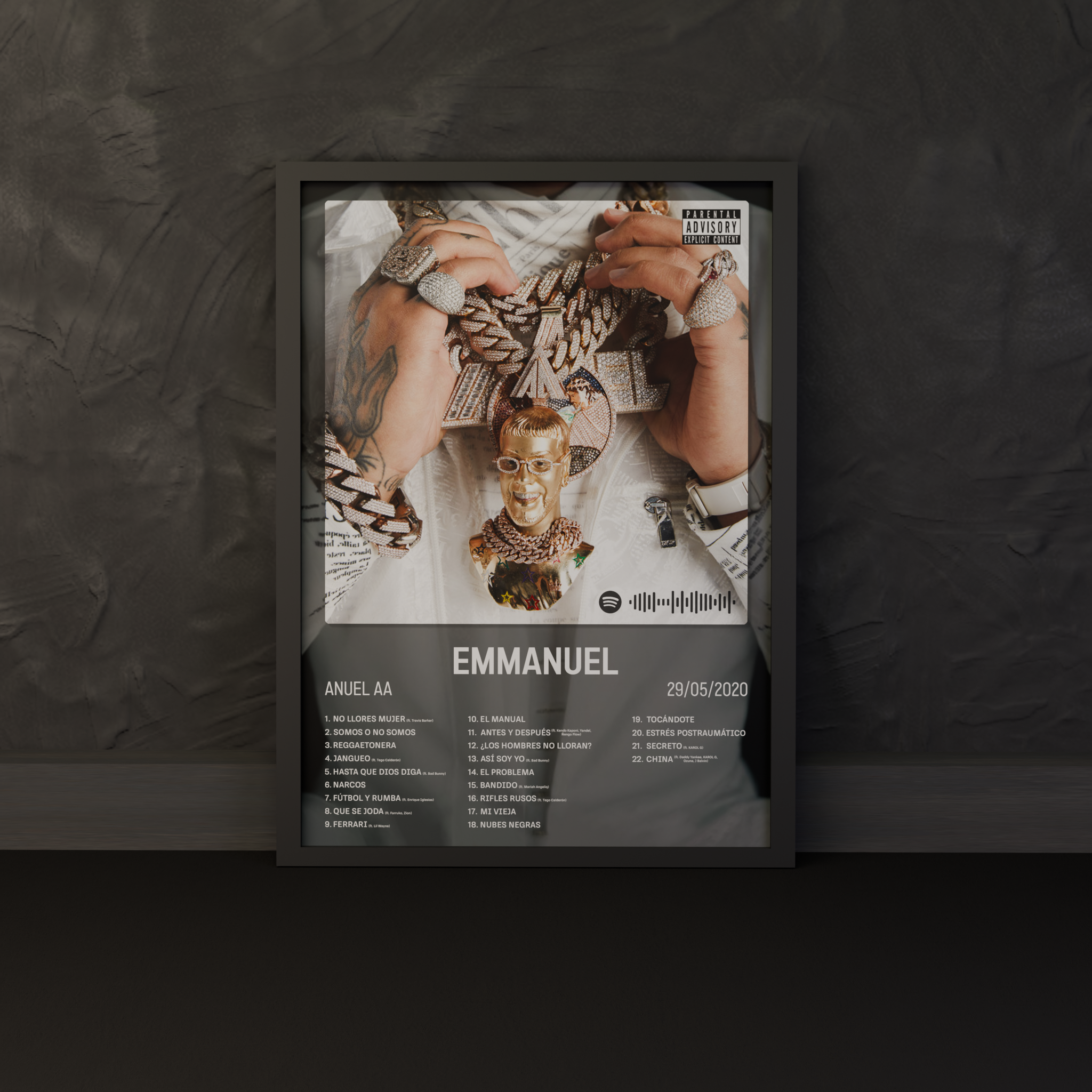 Cuadro enmarcado Emmanuel de Anuel AA
