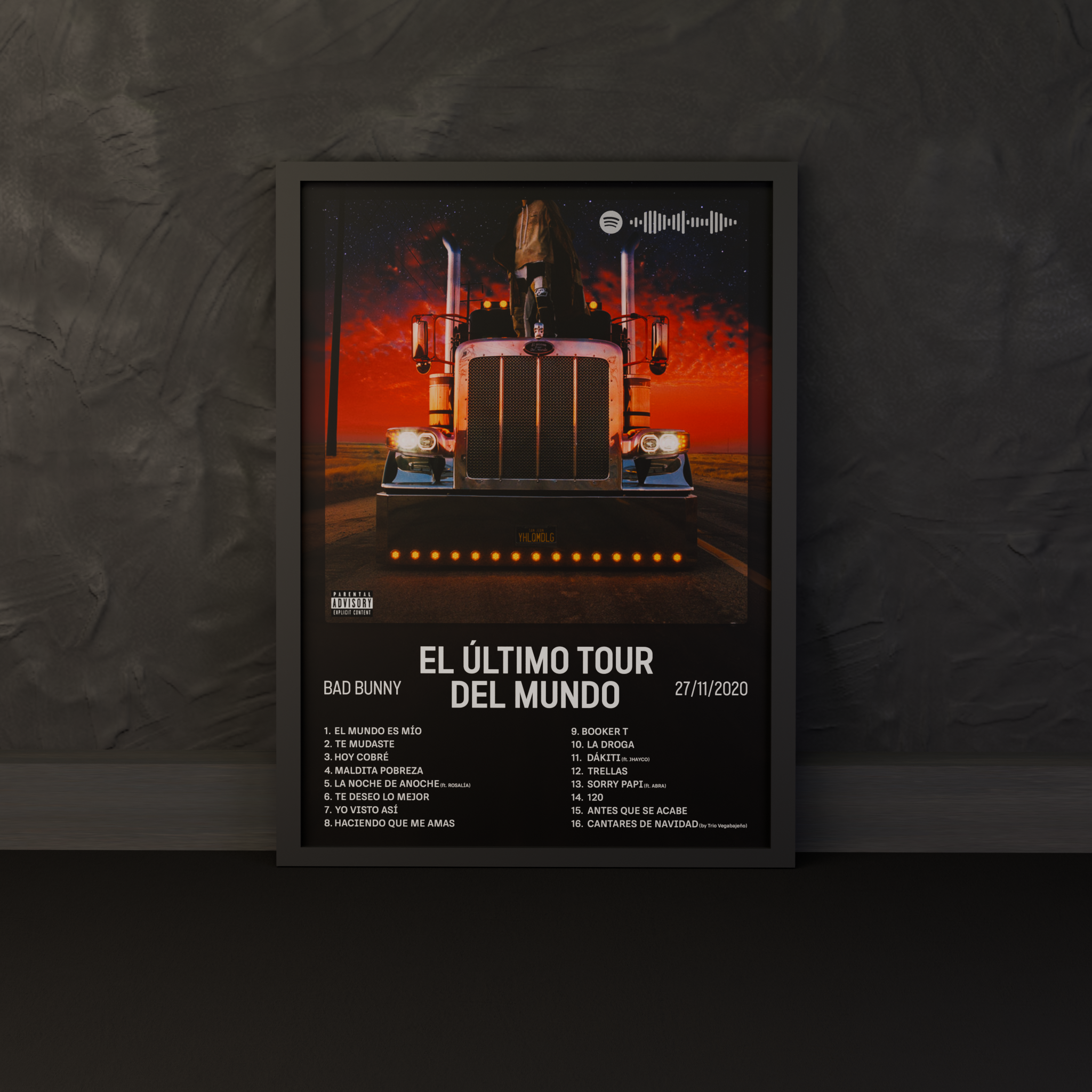 Cuadro enmarcado El Último Tour Del Mundo de Bad Bunny